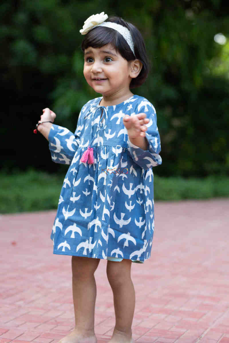 Image for Kusvaa Aj38 Dhira Kids Cotton Frock 1 Look