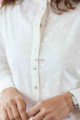 Image for Kusvaa Avdaf85 Ayoni White And Indigo Kurta Salwar Set Closeup