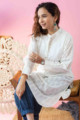 Image for Kusvaa Avdaf85 Ayoni White And Indigo Kurta Salwar Set Sitting