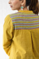 Image for Kusvaa Avdaf86 Dhira Mustard Kurta And Salwar Set Closeup