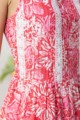 Image for Kusvaa Avdaf90 Enaya Strappy Floral Pink Dress 1 Closeup