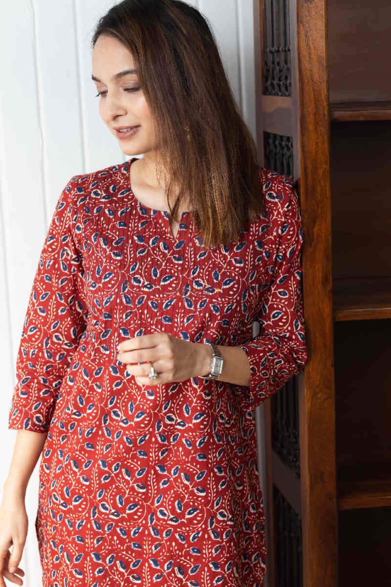 Image for Kusvaa De114 Kantir Straight Wear Kurta Top 1