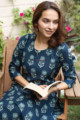 Image for Kusvaa Taf71 Neel Regular Wear Kurta Sitting 1