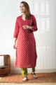 Image for Kusvaa Taf73 Nitya Straight Cotton Kurta Front