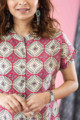 Image for Kusvaa Wsr256 Nishkama Block Print Short Kurti Closeup