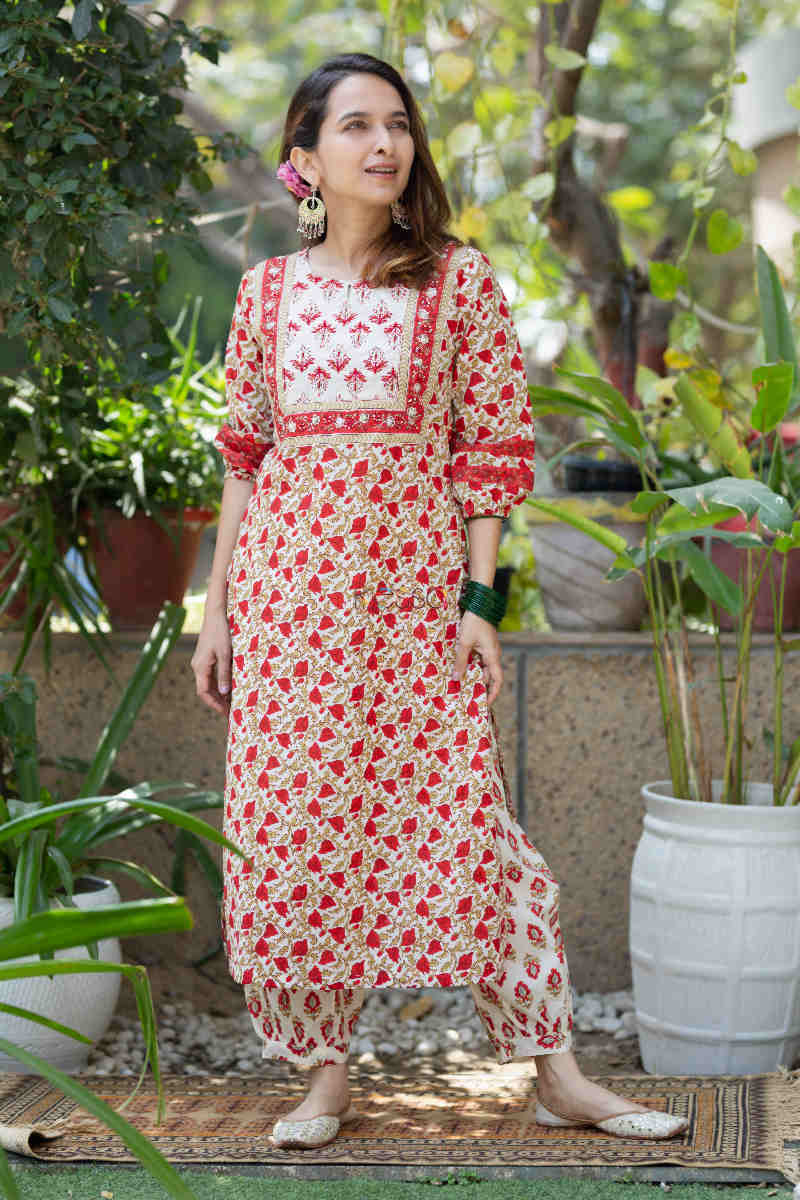 Image for Kusvaa Avdaf91 Kaishori Kurta Pant Set Look