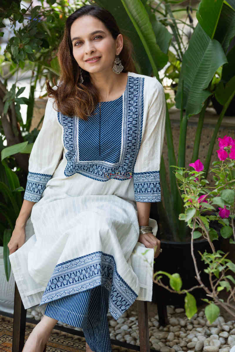 Image for Kusvaa Avdaf92 Kalamala Cotton Dobby Kurta Pant Set Featured