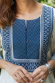Image for Kusvaa Avdaf92 Kalamala Cotton Dobby Kurta Pant Set Neck