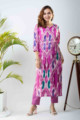 Image for Kusvaa De122 Muktida Ikkat Print Regular Wear Kurta Front