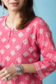 Image for Kusvaa Vcr101 Guhya Batik Print Straight Kurta Closeup