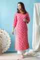 Image for Kusvaa Vcr101 Guhya Batik Print Straight Kurta Front