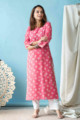 Image for Kusvaa Vcr101 Guhya Batik Print Straight Kurta Look