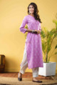 Image for Kusvaa Vcr103 Anuga Straight Regular Wear Kurta Side