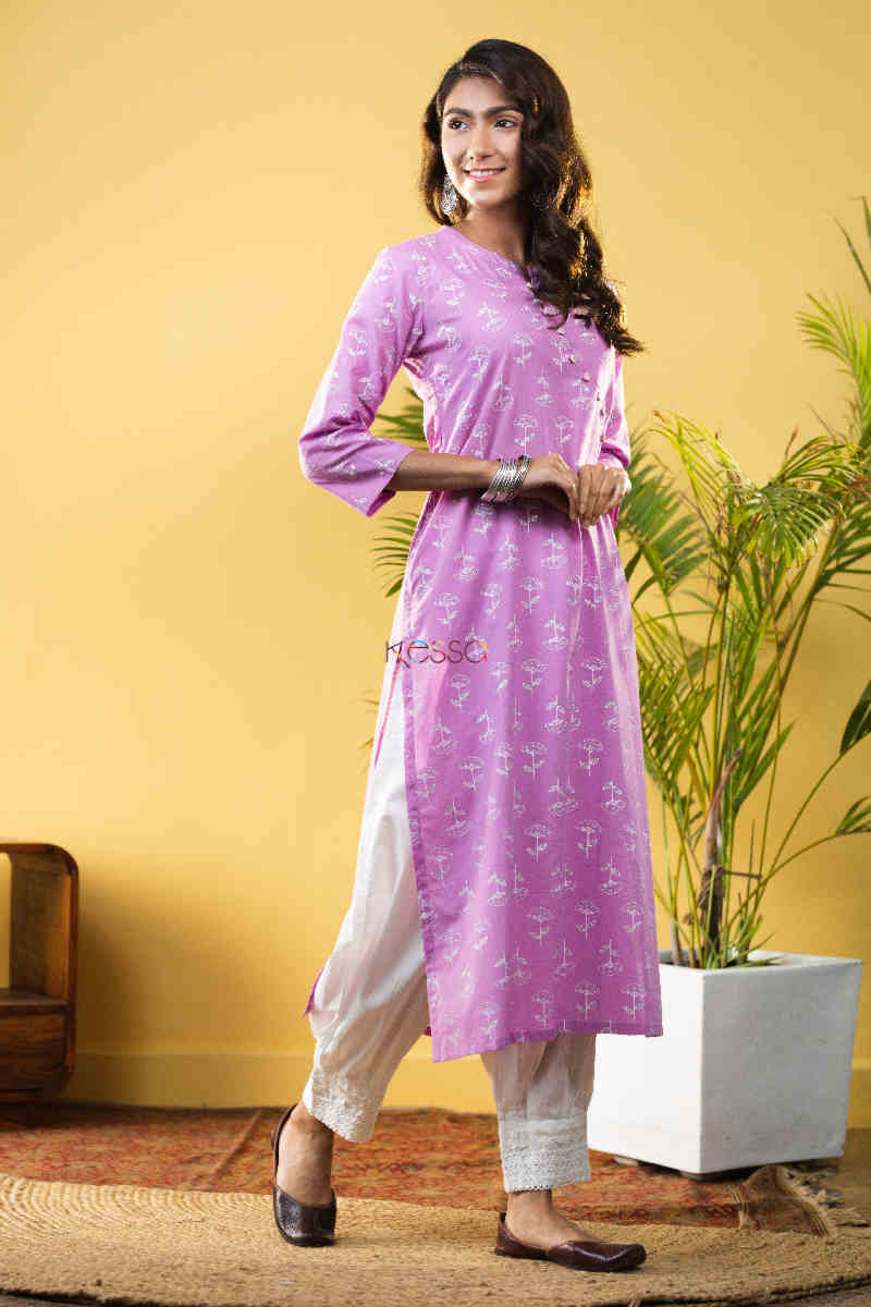 Image for Kusvaa Vcr103 Anuga Straight Regular Wear Kurta Side