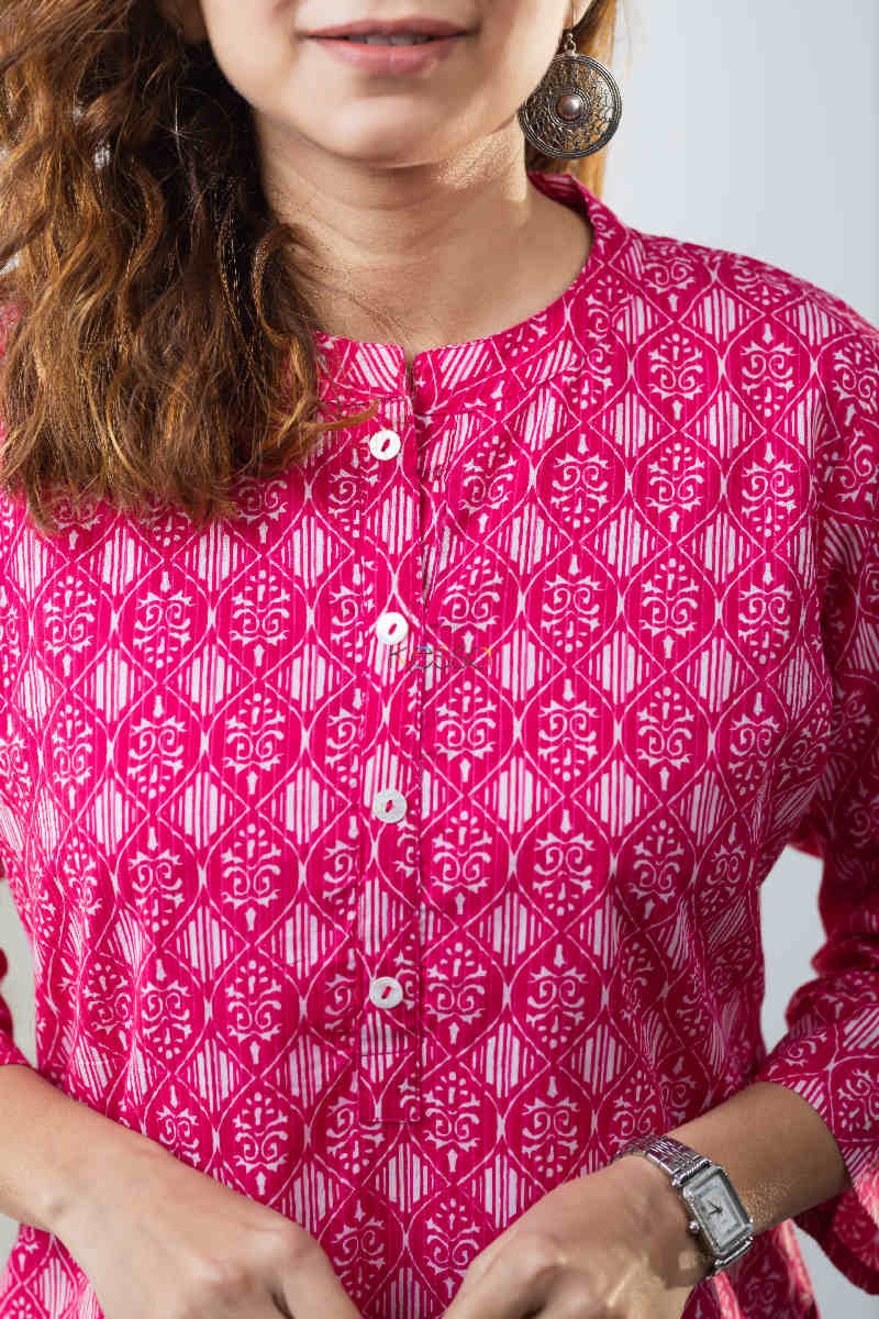 Image for Kusvaa Vcr98 Kaira Straight Regular Wear Kurta Closeup