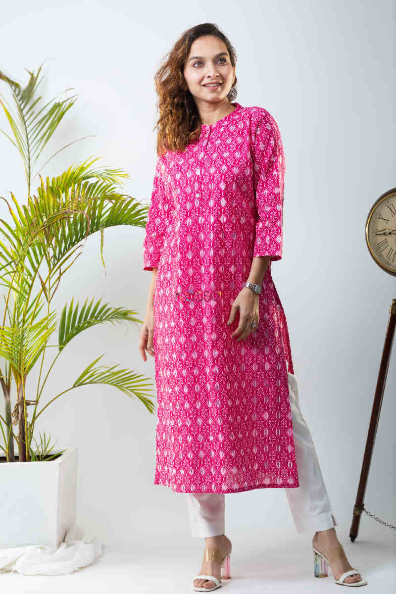 Image for Kusvaa Vcr98 Kaira Straight Regular Wear Kurta Side