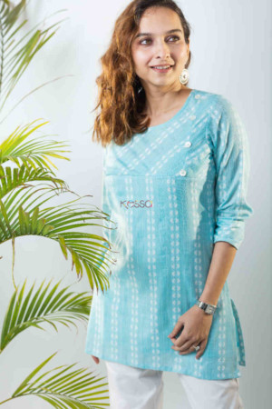 Image for Kusvaa Ws802 Ayoni Dobby Cotton Short Kurti Featured