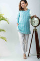 Image for Kusvaa Ws802 Ayoni Dobby Cotton Short Kurti Look 1