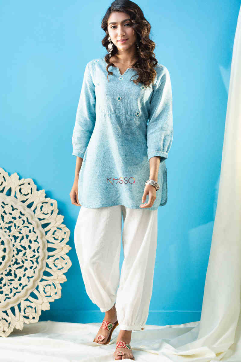 Image for Kusvaa Ws808 Ananth South Cotton Short Kurti Featured