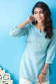 Image for Kusvaa Ws808 Ananth South Cotton Short Kurti Front
