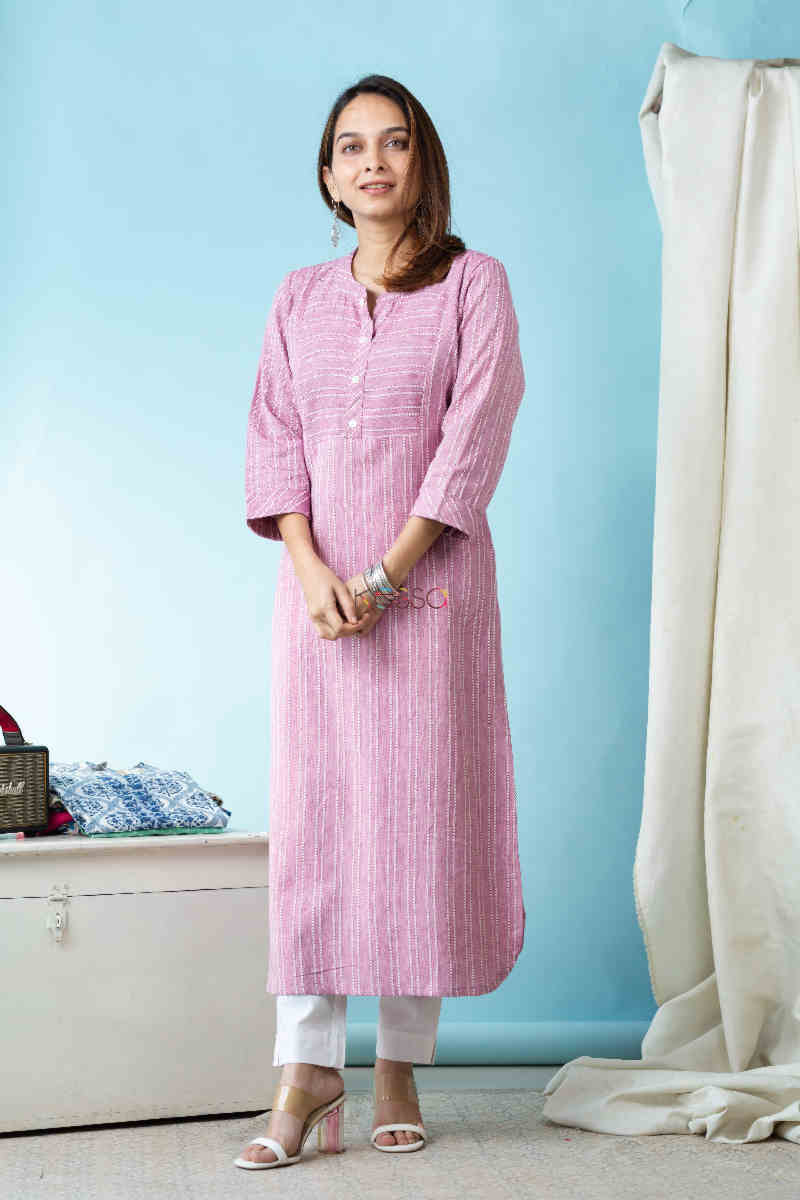 Image for Kusvaa Ws809 Dharmini South Handloom Straight Kurta Front 1