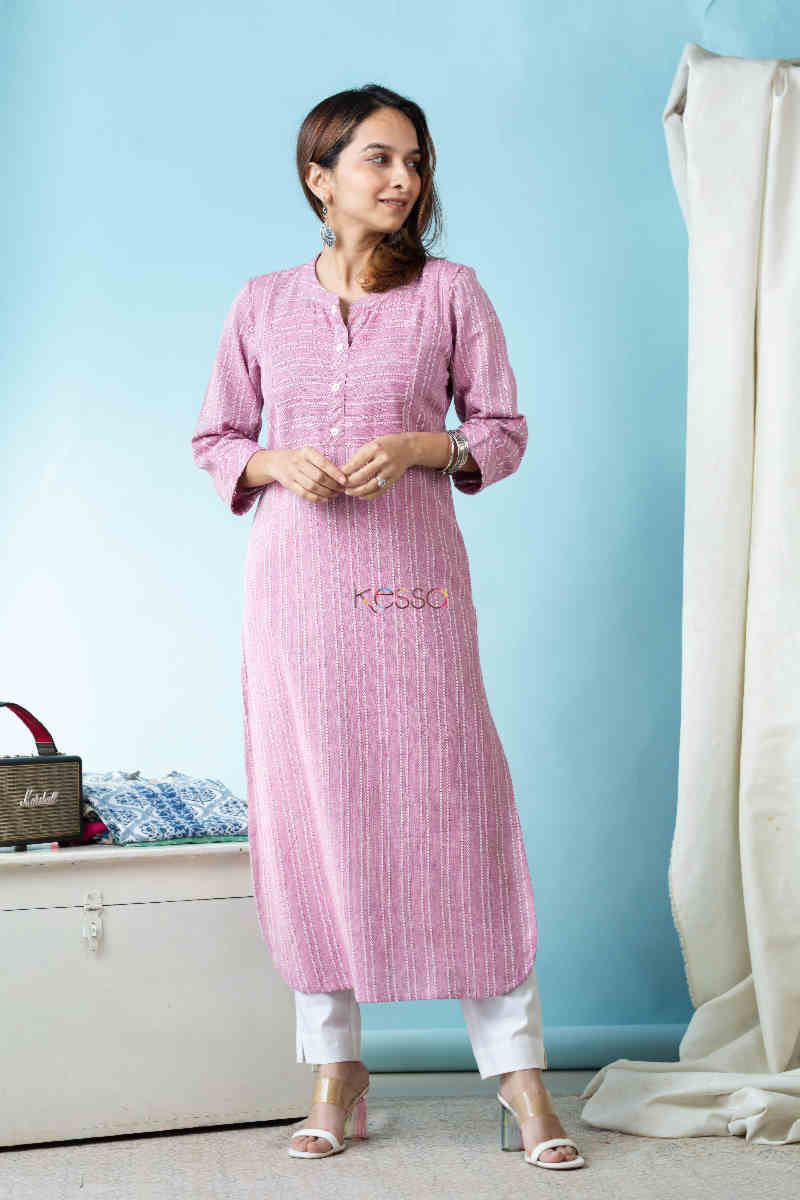Image for Kusvaa Ws809 Dharmini South Handloom Straight Kurta Front