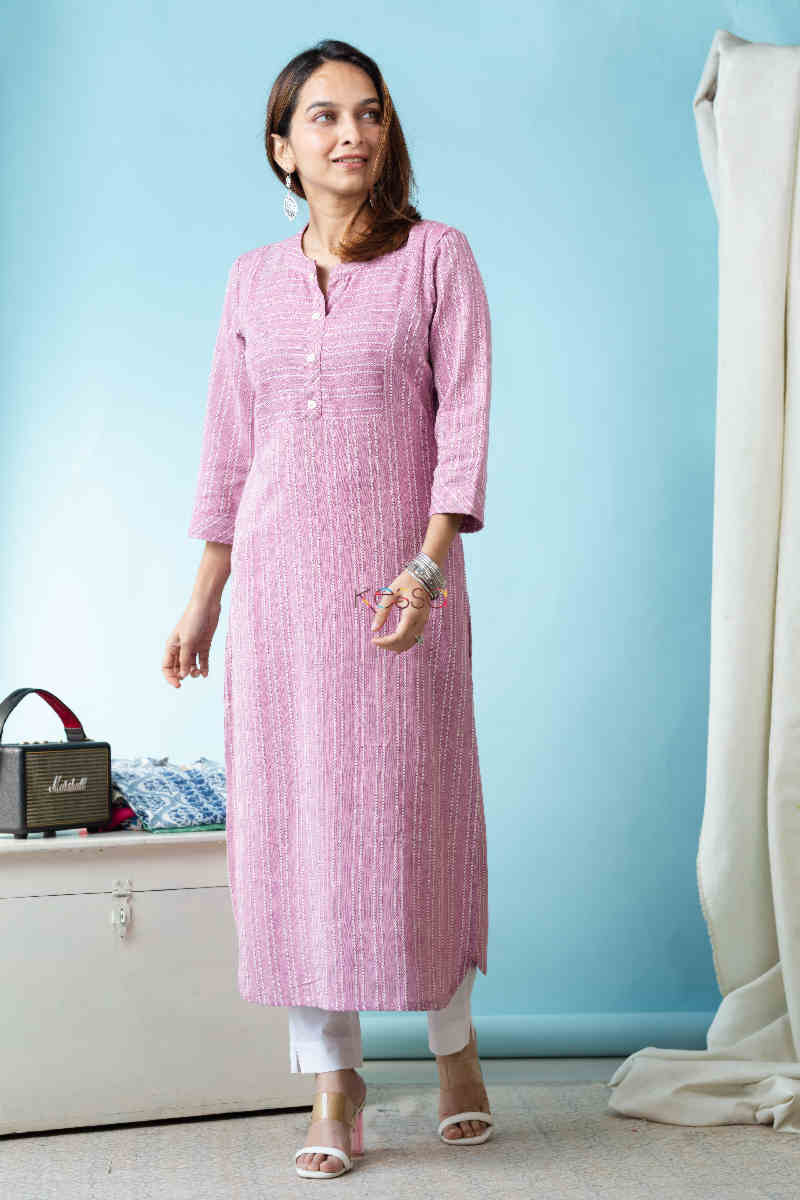 Image for Kusvaa Ws809 Dharmini South Handloom Straight Kurta Look