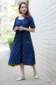 Image for Kusvaa Ws812 Purala Ikat A Line Dress Look 1