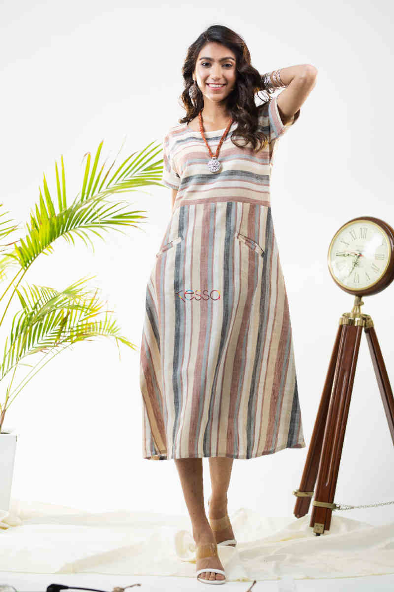 Image for Kusvaa Ws817 Paloma South Cotton Dress With Necklace Front