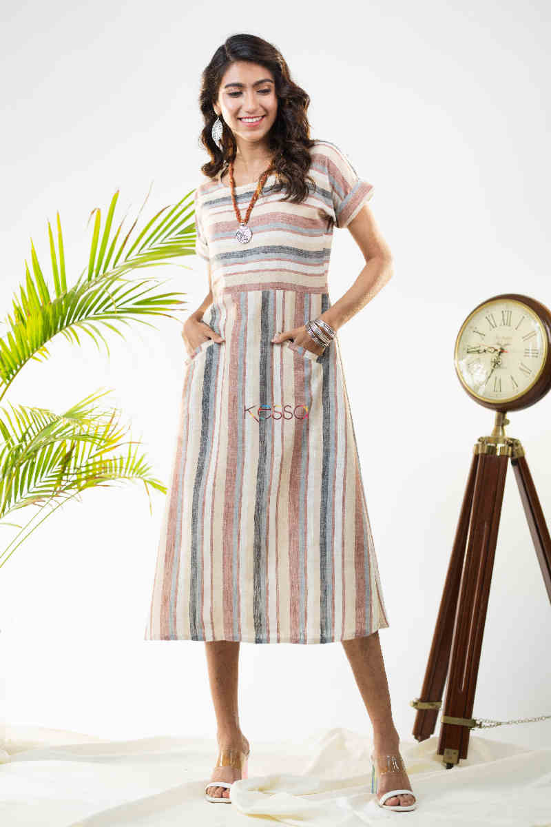 Image for Kusvaa Ws817 Paloma South Cotton Dress With Necklace Look 1