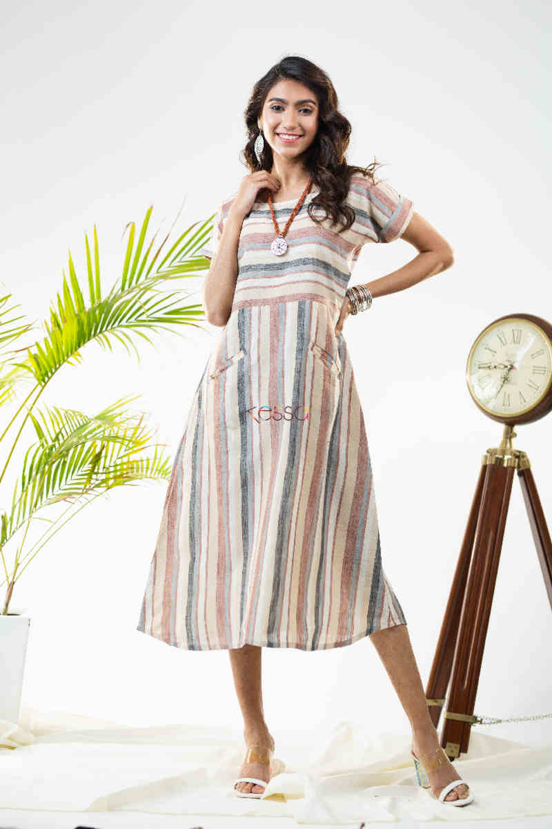 Image for Kusvaa Ws817 Paloma South Cotton Dress With Necklace Look