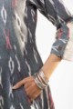 Image for Kusvaa Ws820 Gloria Ikkat Cotton Dress With Necklace Closeup Side