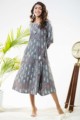 Image for Kusvaa Ws820 Gloria Ikkat Cotton Dress With Necklace Side