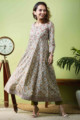 Image for Kusvaa Wsr261 Ameya Kalidaar Block Print Kurta Side