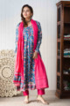 Image for Kusvaa Wsr262 Artha Kalidaar A Line Kurta With Dupatta Front 1