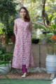Image for Kusvaa Wsr265 Rima Handblock A Line Kurta Front 1