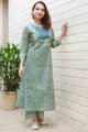 Image for Kusvaa Wsr270 Mrudani Block Print Kurta Pant Set Look