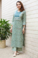 Image for Kusvaa Wsr270 Mrudani Block Print Kurta Pant Set Side