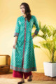 Image for Kusvaa Wsr271 Kaamakya Block Print A Line Kurta Front 1