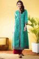 Image for Kusvaa Wsr271 Kaamakya Block Print A Line Kurta Front