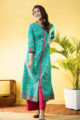 Image for Kusvaa Wsr271 Kaamakya Block Print A Line Kurta Look 1