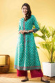 Image for Kusvaa Wsr271 Kaamakya Block Print A Line Kurta Look