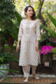 Image for Kusvaa Wsr274 Aarna Block Printed Kurta Pant Set Front