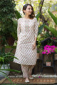 Image for Kusvaa Wsr274 Aarna Block Printed Kurta Pant Set Look