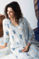 Image for Kusvaa Avdaf94 Dhara Cotton Kurta With Kota Doria Dupatta Sitting