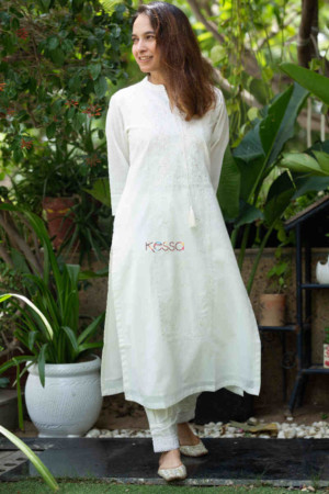 Image for Kusvaa Avdaf96 Moha Nayaki Cotton Dobby Embroidery Kurta Featured