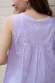 Image for Kusvaa Avdaf97 Cotton Dobby Sleeve Less Short Kurti Back