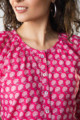 Image for Kusvaa Avdaf98 Mughdha Short Block Print Top Closeup