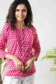Image for Kusvaa Avdaf98 Mughdha Short Block Print Top Look