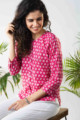 Image for Kusvaa Avdaf98 Mughdha Short Block Print Top Sitting